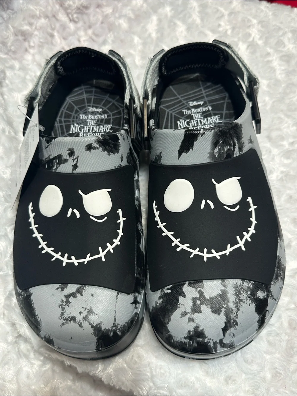 Disney Jack Skellington Kids Clogs in Black & Gray Size 9 Big Kids